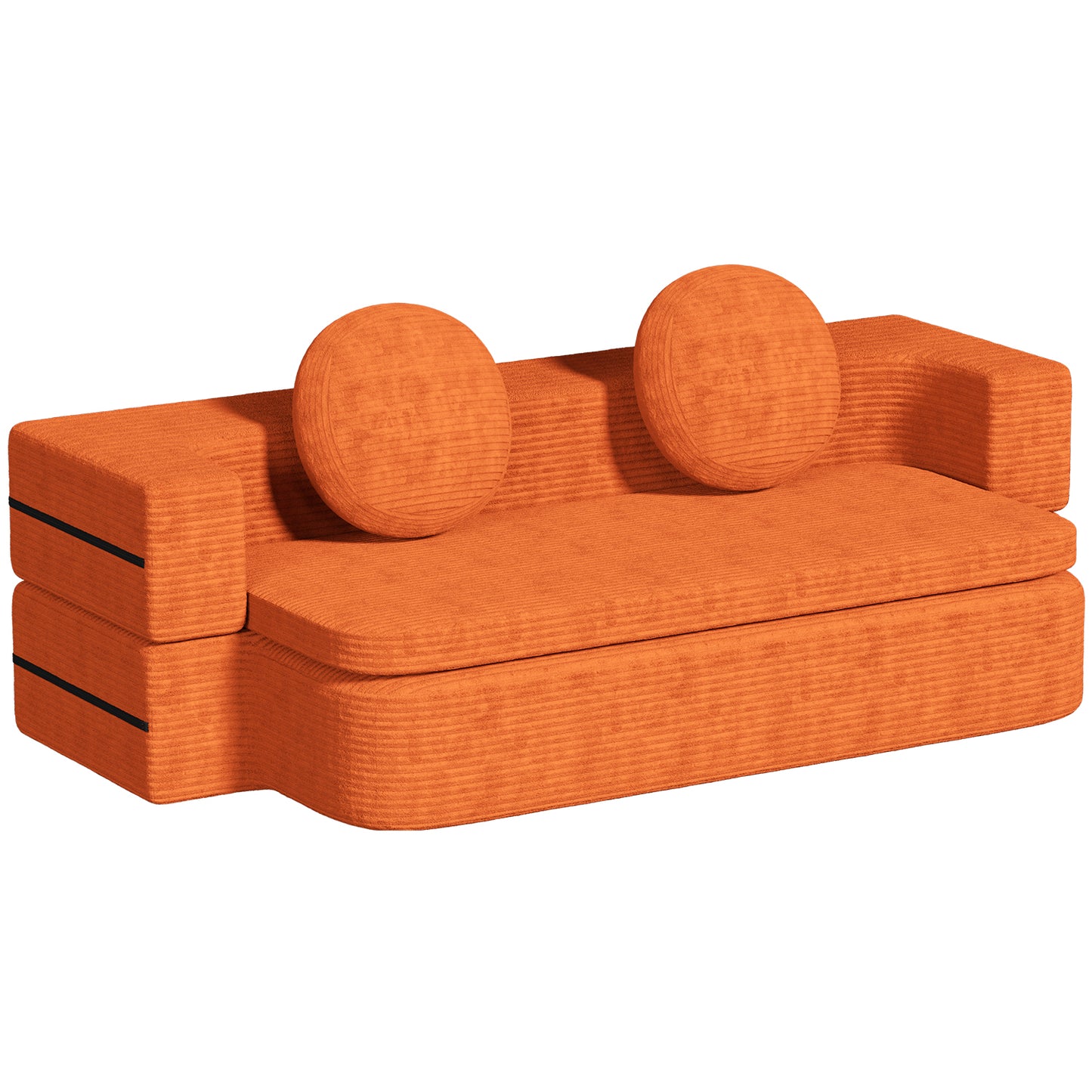 Sofa Schlafsofa Bella, Cord Sofa 90x200 cm mit Bettfunktion