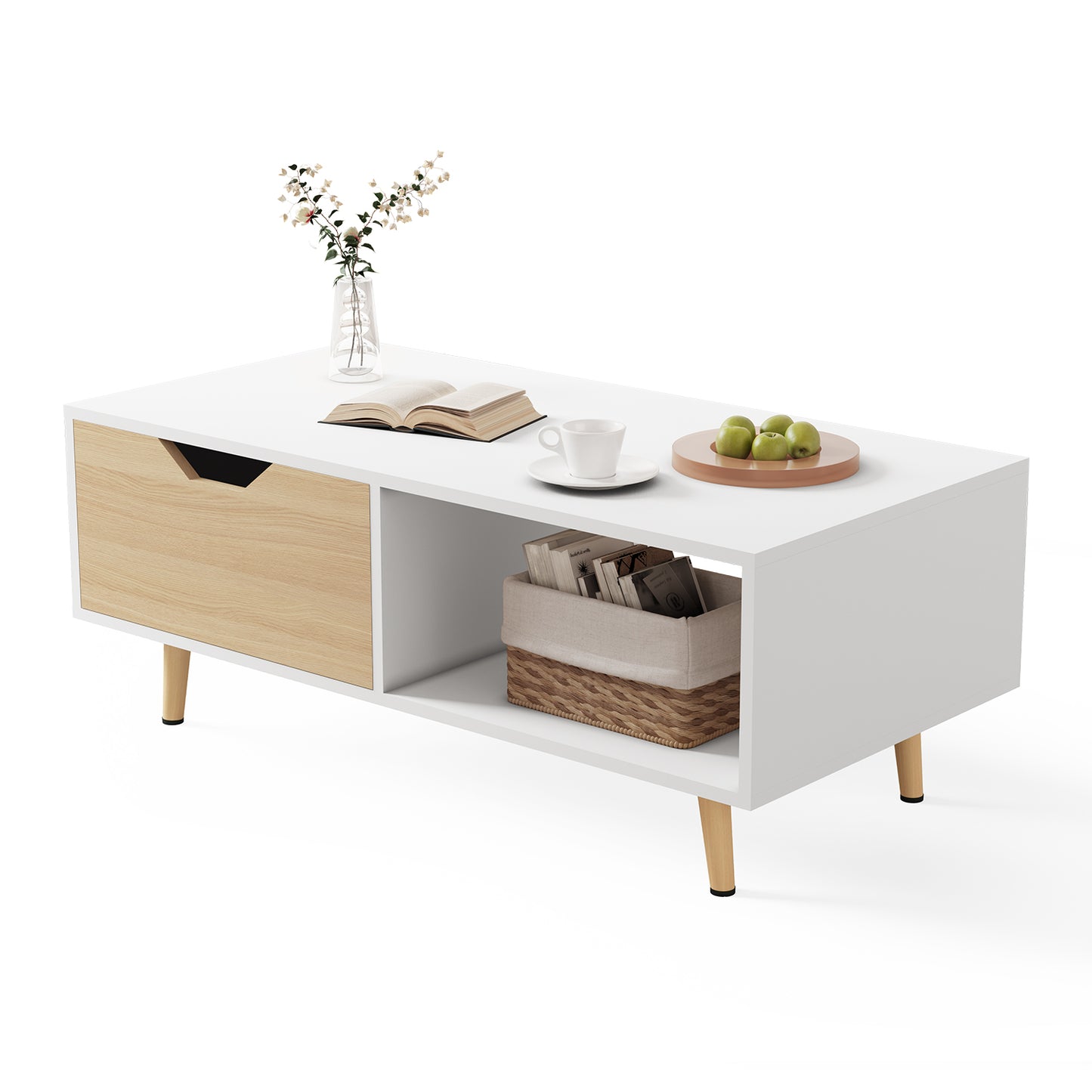 Couchtisch Couchtisch, Kaffeetisch, Sofatisch mit Schubladen