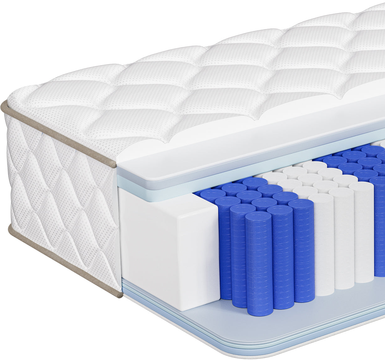 Taschenfederkernmatratze Matratze mit Spannbettlaken, orthopädische 7-Zonen Federkernmatratze