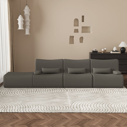 Ecksofa Ecksofa mit Schlaffunktion 250 x 170 x 76 cm, L-förmige Couch aus Cord