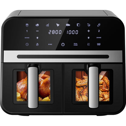 Heißluftfritteuse Geschenk Speisezange und Ölpinsel, 8-in-1, Touchscreen