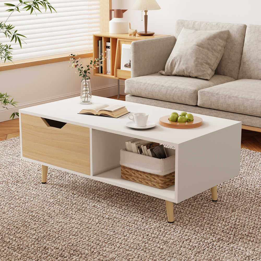 Couchtisch Couchtisch, Kaffeetisch, Sofatisch mit Schubladen