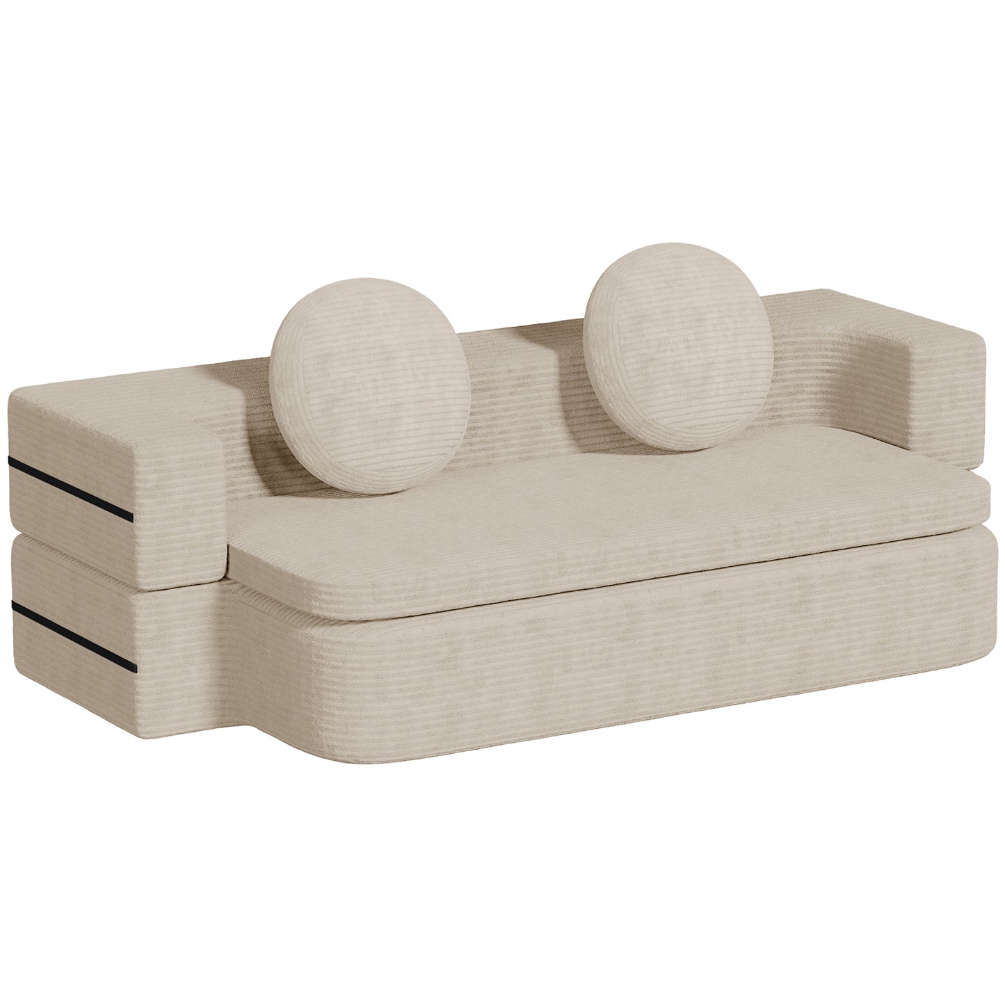 Sofa Schlafsofa Bella, Cord Sofa 90x200 cm mit Bettfunktion