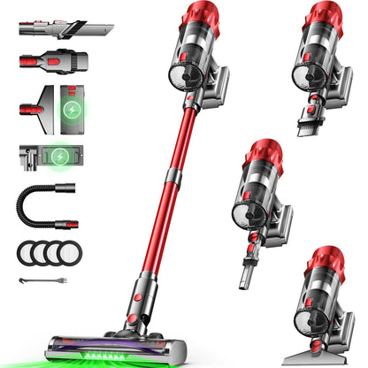 Akku-Hand-und Stielstaubsauger Akku Staubsauger, 80000Pa/700W/70Min/1.8L Kabelloser Staubsauger