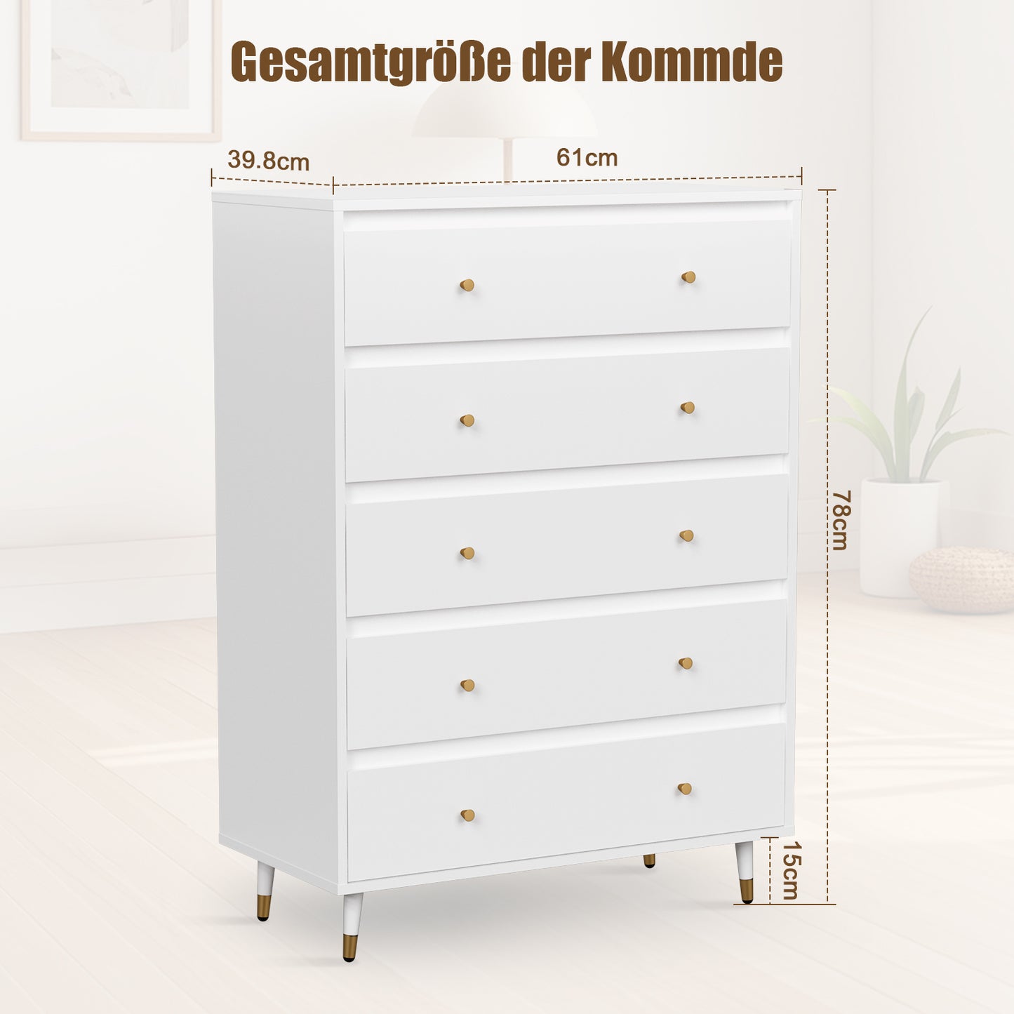 Kommode Kommode mit 5 Schubladen