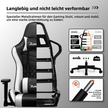 Gaming-Stuhl Ergonomischer Gaming Stuhl mit Gepolstertem Sitz