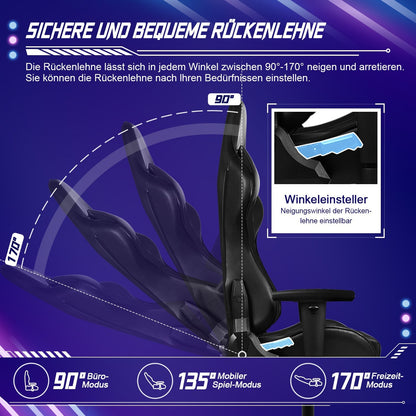 Gaming-Stuhl Ergonomischer Gaming Stuhl, Gaming Stuhl 150kg