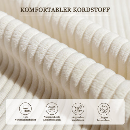 Ecksofa Ecksofa mit Schlaffunktion 250 x 170 x 76 cm, L-förmige Couch aus Cord
