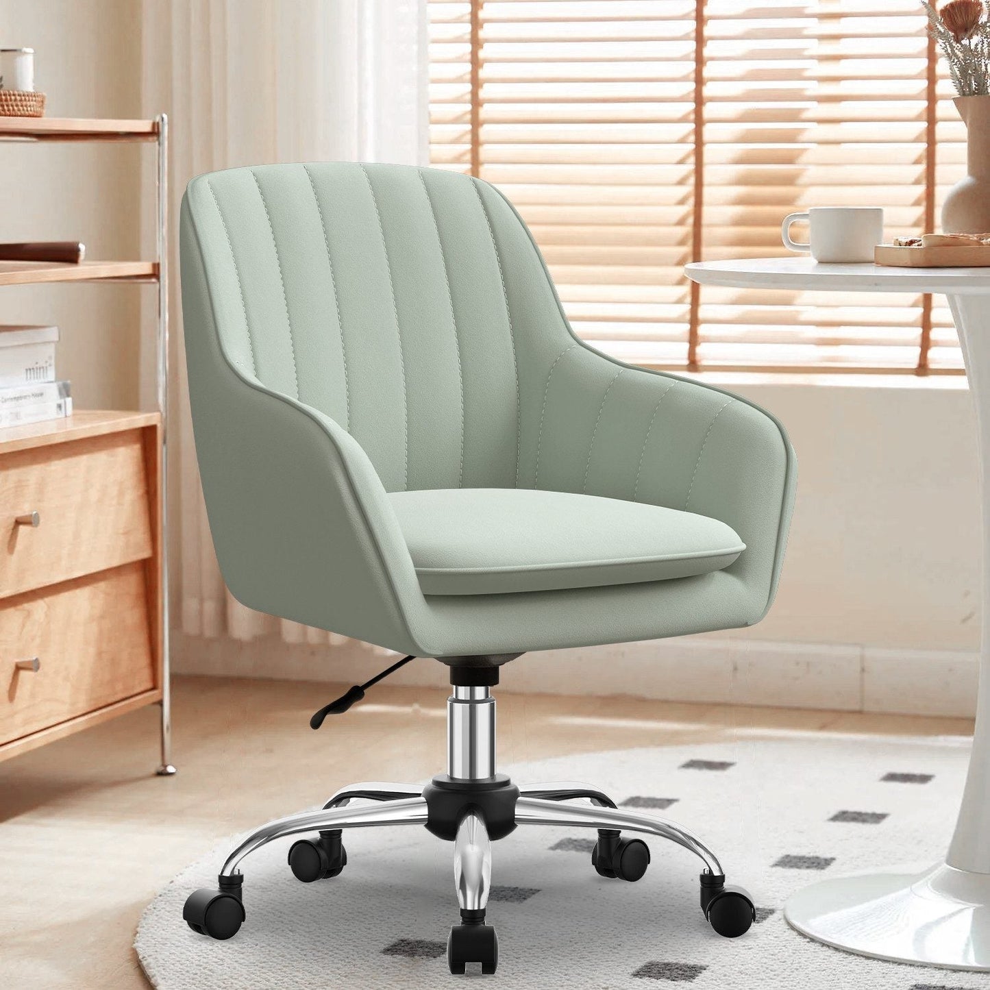 Bürostuhl Homeoffice Stuhl,Schminkstuhl mit Armlehnen,Drehstuhl mit Rrollen