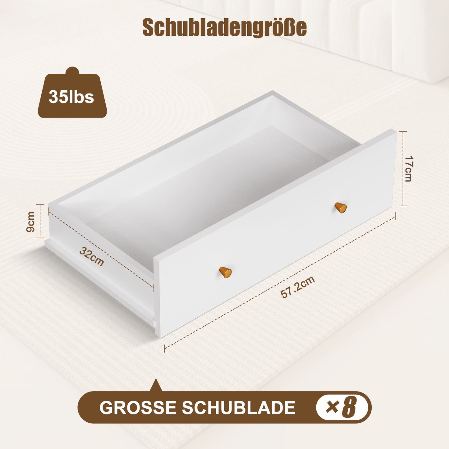 Kommode Kommode mit 8 Schubladen