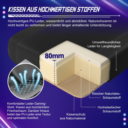 Gaming-Stuhl Ergonomischer Gaming Stuhl, Gaming Stuhl 150kg