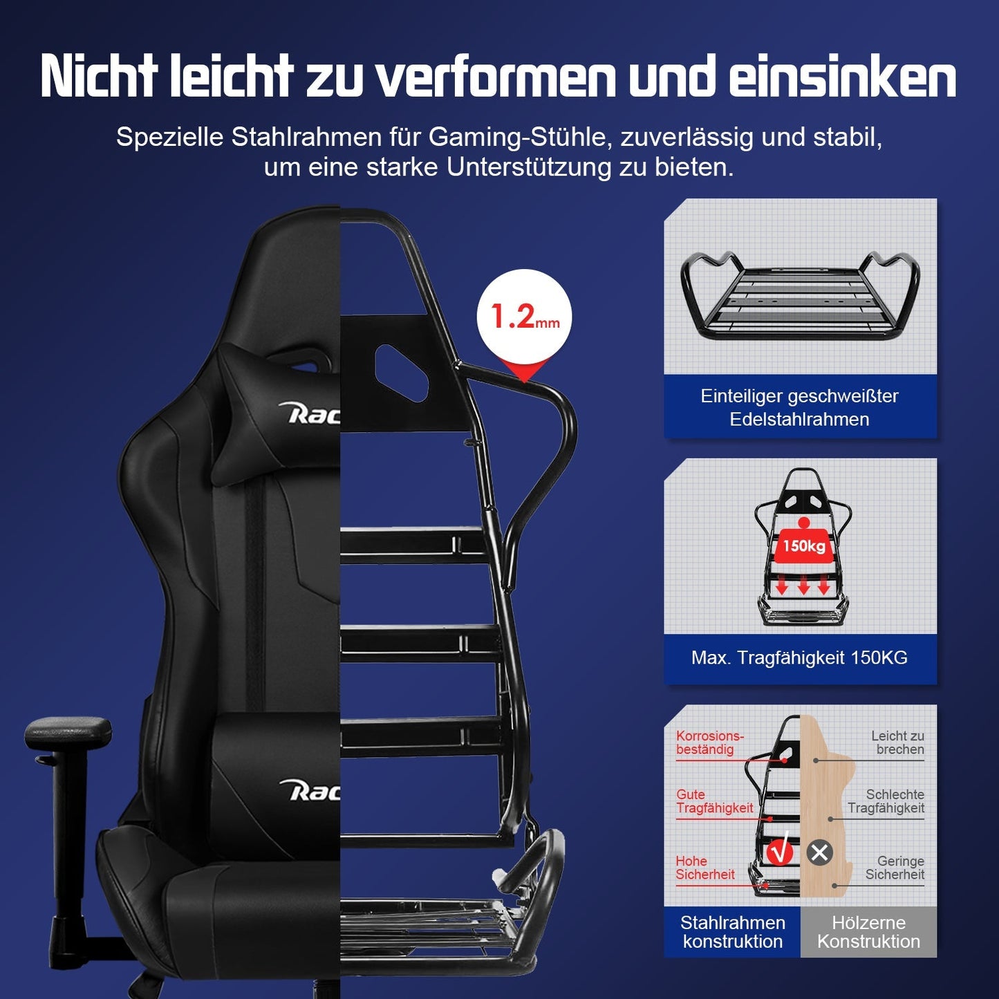 Gaming-Stuhl Gaming Stuhl, Bürostuhl Ergonomisch, Gaming Chair
