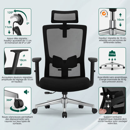 Bürostuhl Ergonomischer Bürostuhl, Schreibtischstuhl Chefsessel