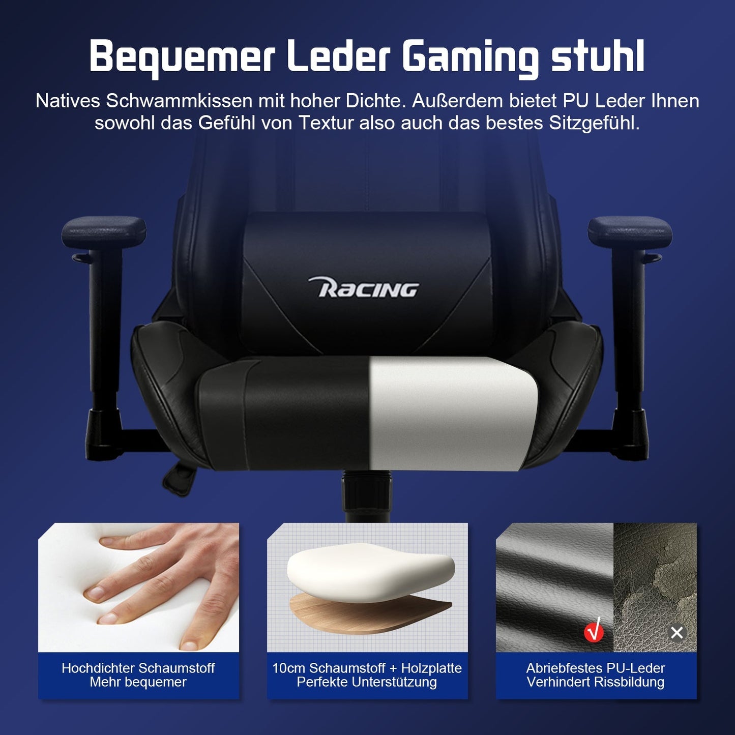 Gaming-Stuhl Gaming Stuhl, Bürostuhl Ergonomisch, Gaming Chair