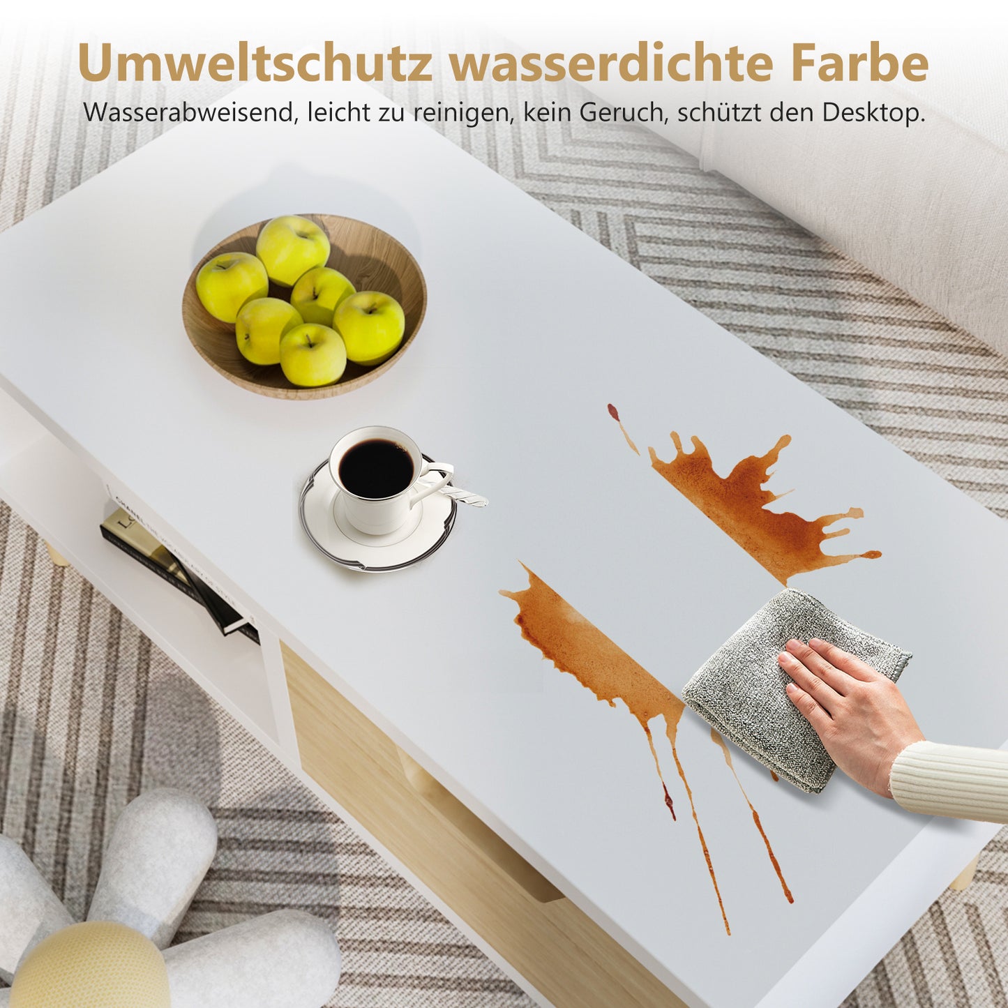 Couchtisch Couchtisch, Kaffeetisch, Sofatisch mit Schubladen