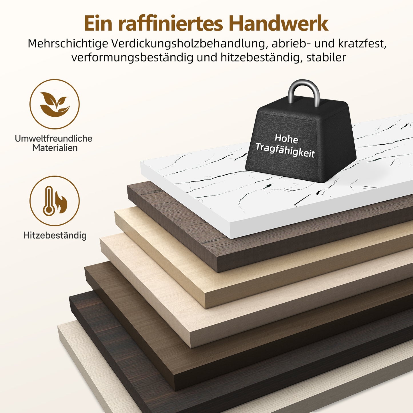Couchtisch Couchtisch 2er Set mit Marmormuster, Kaffeetisch, Beistelltisch