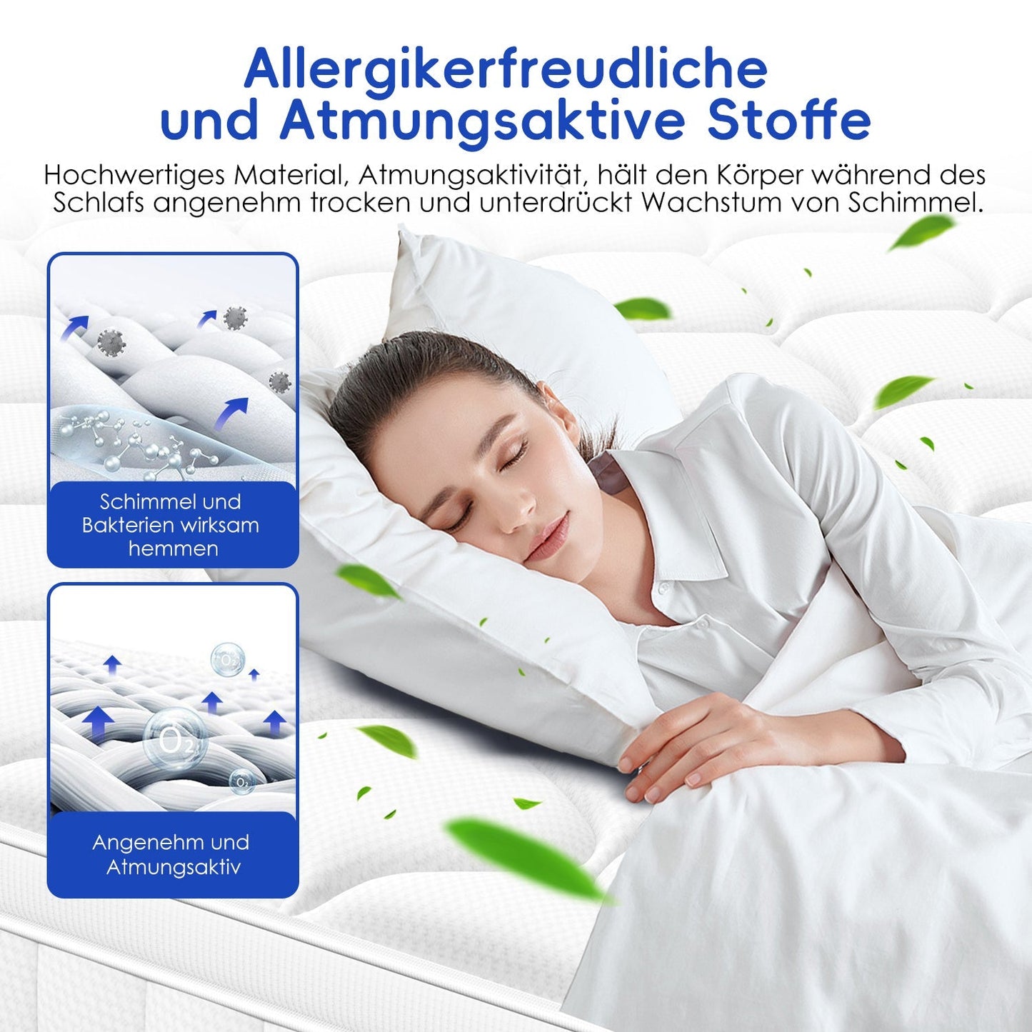 Taschenfederkernmatratze Matratze mit Spannbettlaken, orthopädische 7-Zonen Federkernmatratze