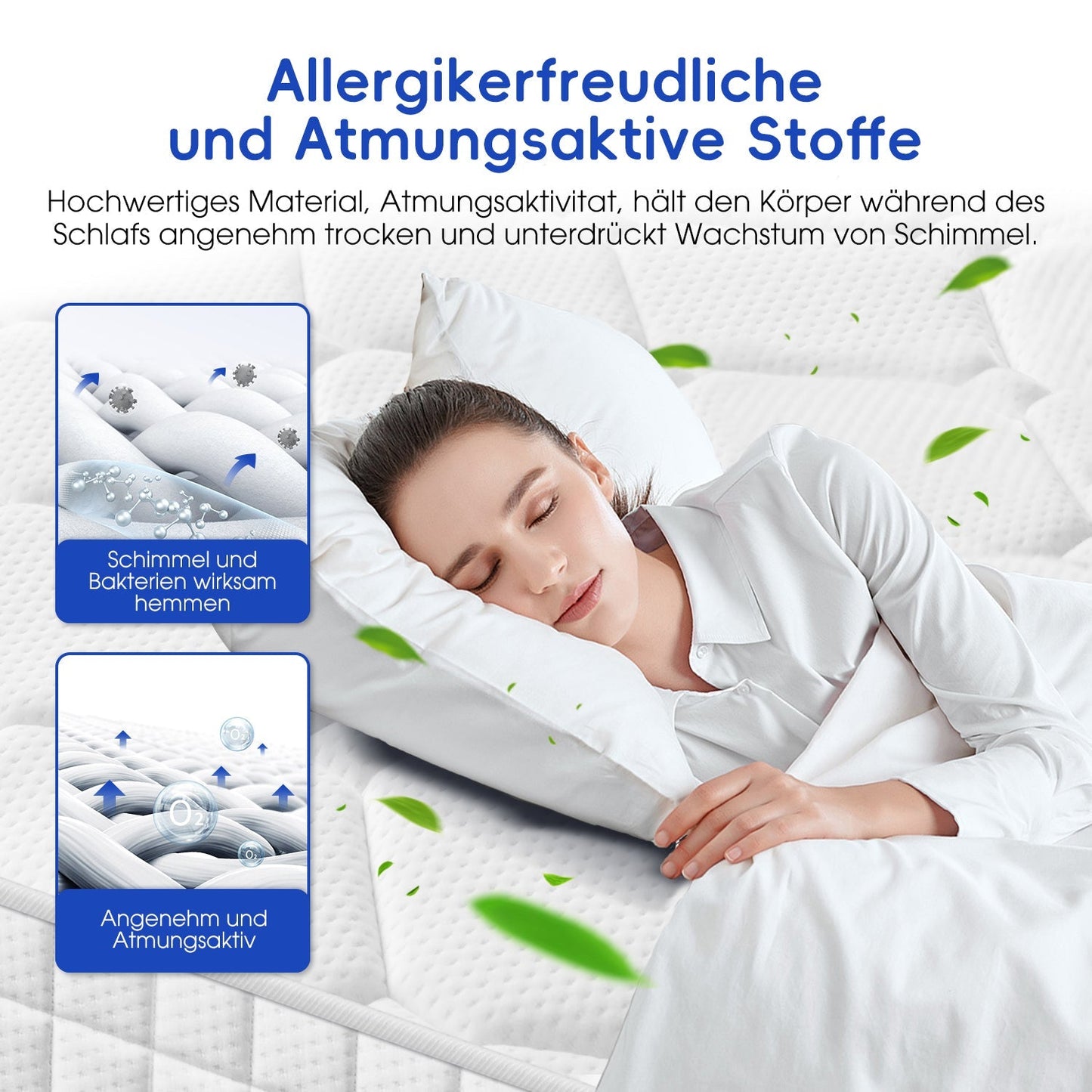 Taschenfederkernmatratze Matratze mit Spannbettlaken, orthopädische 7-Zonen Federkernmatratze
