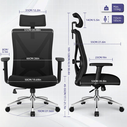 Bürostuhl Bürostuhl, Ergonomischer Schreibtischstuhl, Drehstuhl, Chefsessel