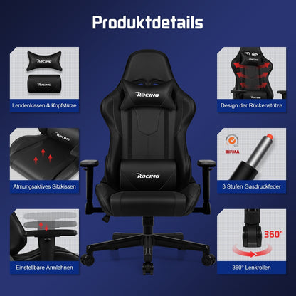 Gaming-Stuhl Gaming Stuhl, Bürostuhl Ergonomisch, Gaming Chair