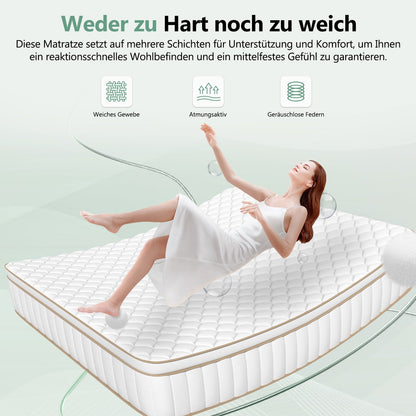 Taschenfederkernmatratze Matratze, 7-Zonen Federkernmatratze Matratzen