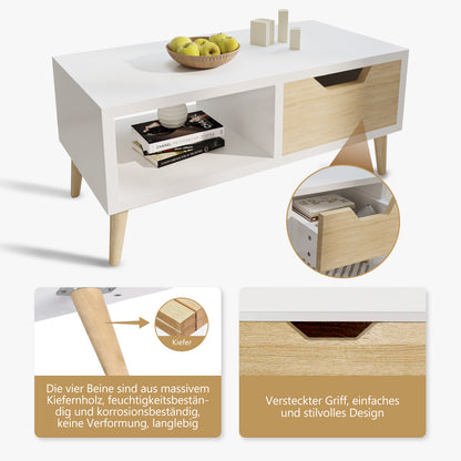 Couchtisch Couchtisch, Kaffeetisch, Sofatisch mit Schubladen