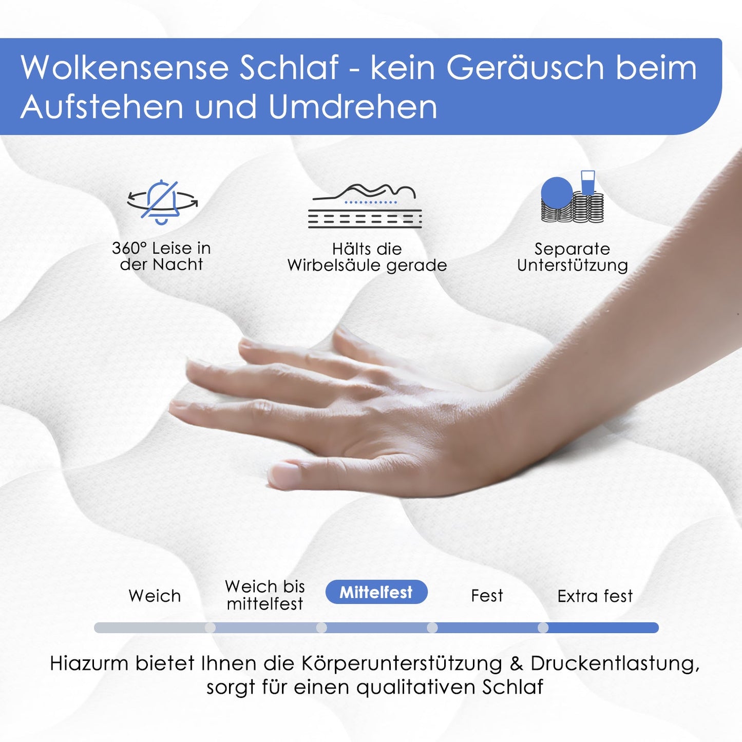 Taschenfederkernmatratze Matratze 7-Zonen Federkernmatratze H3 orthopädische matratze