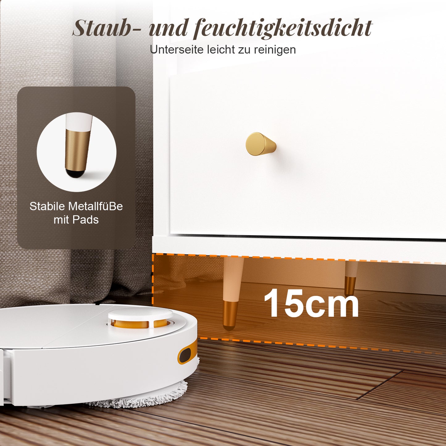 Nachttisch Nachttisch, Beistelltisch mit 2 Schubladen