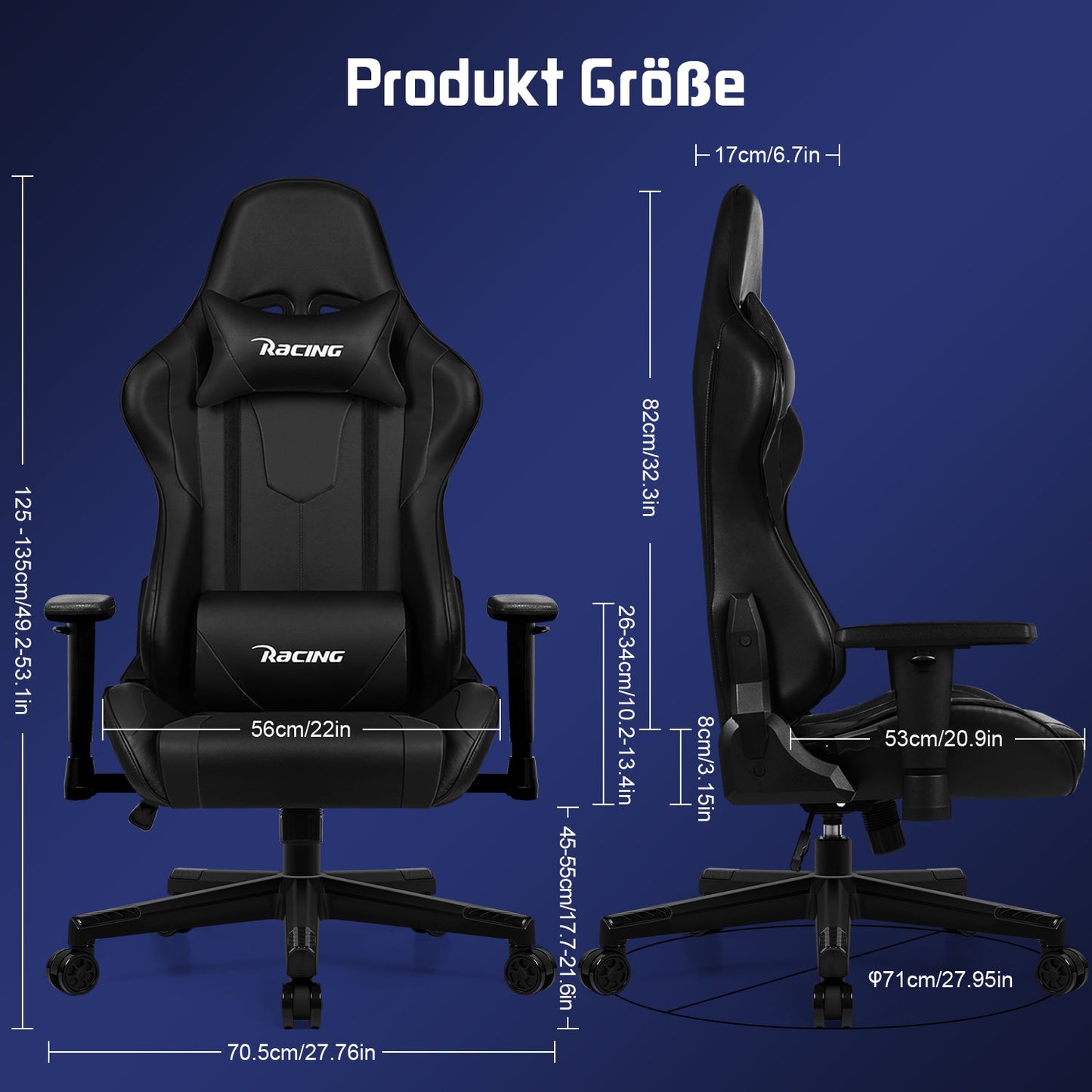 Gaming-Stuhl Gaming Stuhl, Bürostuhl Ergonomisch, Gaming Chair