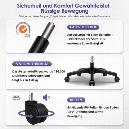 Bürostuhl Bürostuhl,Chefsessel aus Mesh,Ergonomischer Schreibtischstuhl