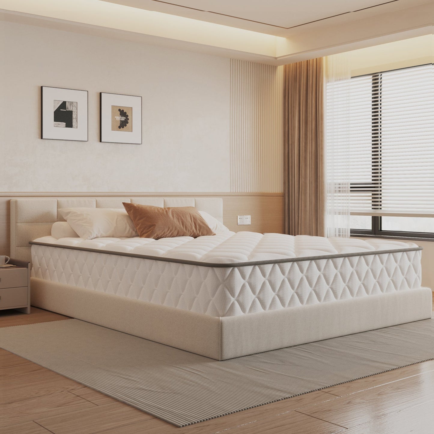 Taschenfederkernmatratze Matratze mit Spannbettlaken, orthopädische 7-Zonen Federkernmatratze