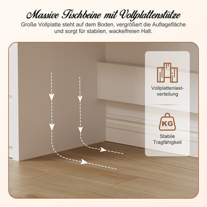 Schminktisch Schminktisch mit LED-Beleuchtung, Kosmetiktisch mit Spiegel