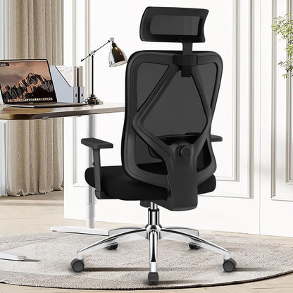 Bürostuhl Bürostuhl ergonomisch, Schreibtischstuhl 3D Memory-Schaum Lendenstütze