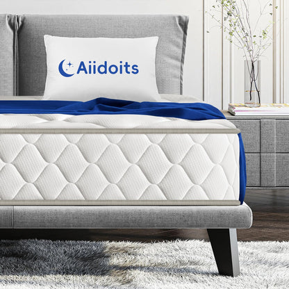 Mattress 90 x 200 cm, Height 25 cm, 7-Zone Pocket Spring Mattress with Removable, Washable Fitted Sheet, Oeko-Tex Certified, Hardness H3, 100 Nights Trial Sleep