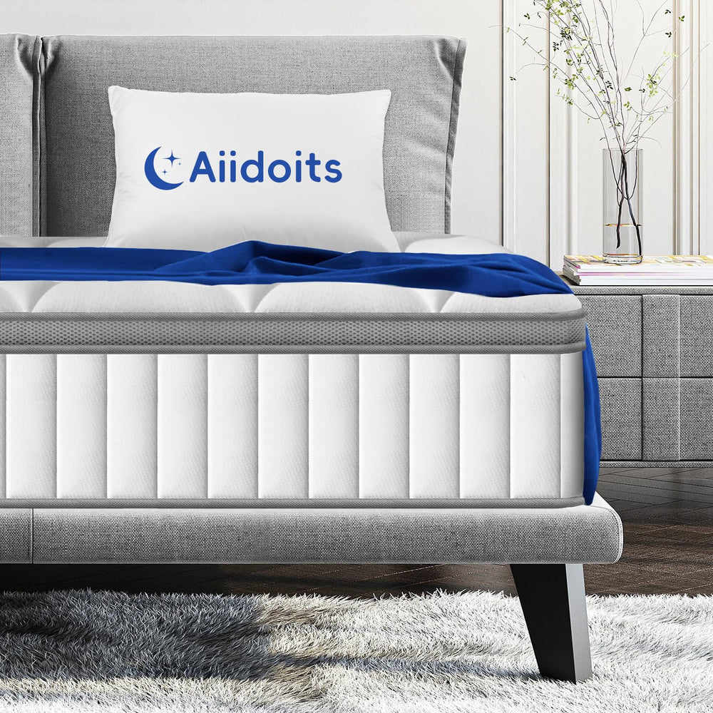 Mattress 90 x 200 cm, Height 25 cm, 7-Zone Pocket Spring Mattress with Removable, Washable Fitted Sheet, Oeko-Tex Certified, Hardness H3, 100 Nights Trial Sleep