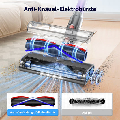 Akku-Hand-und Stielstaubsauger Akku-Staubsauger 80000Pa, 70 Min Laufzeit, 1.8L, leise