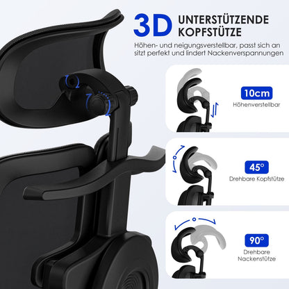 Bürostuhl Bürostuhl, Chefsessel, ergonomischer Schreibtischstuhl, atmungsaktiv