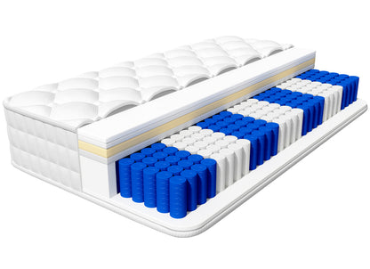 Taschenfederkernmatratze Matratze mit Spannbettlaken, orthopädische 7-Zonen Federkernmatratze