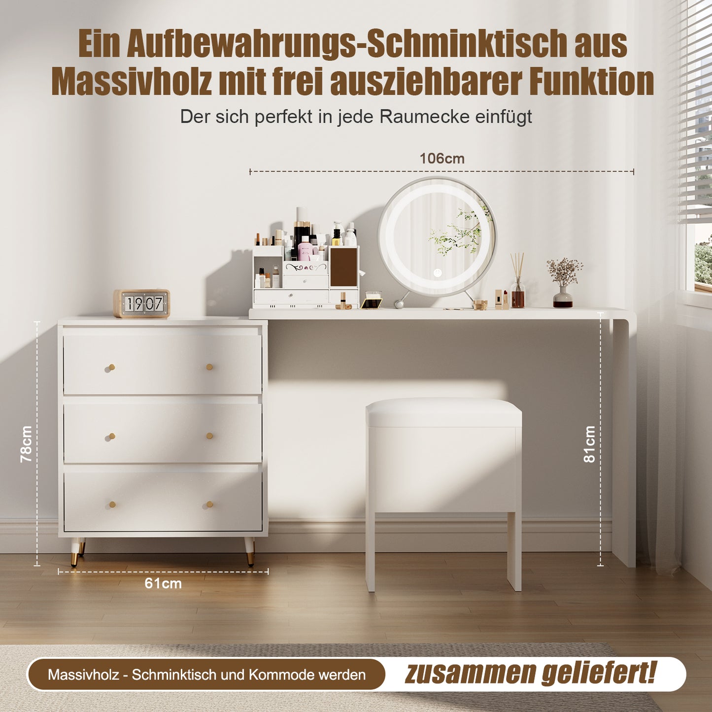 Kommode Kommode mit 3 Schubladen