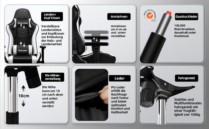 Gaming-Stuhl Ergonomischer Gaming Stuhl mit Gepolstertem Sitz