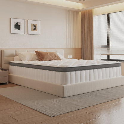 Taschenfederkernmatratze Matratze mit Spannbettlaken, orthopädische 7-Zonen Federkernmatratze