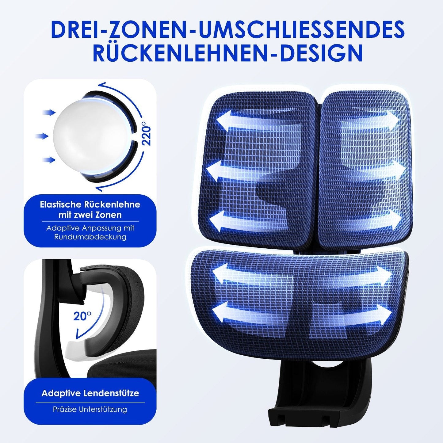 Bürostuhl Bürostuhl, Chefsessel, ergonomischer Schreibtischstuhl, atmungsaktiv