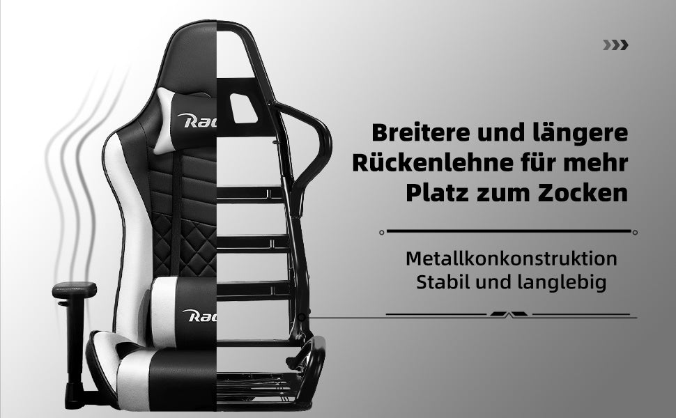 Gaming-Stuhl Ergonomischer Gaming Stuhl mit Gepolstertem Sitz