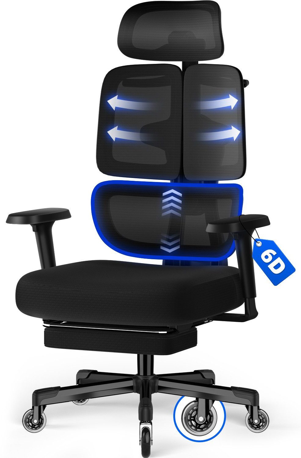 Bürostuhl Bürostuhl, Chefsessel, ergonomischer Schreibtischstuhl, atmungsaktiv