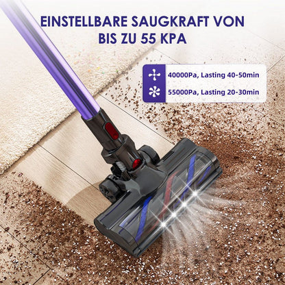 Akku-Hand-und Stielstaubsauger Akku Staubsauger, 55000Pa/550W/50Min/1.6L Kabelloser Staubsauger