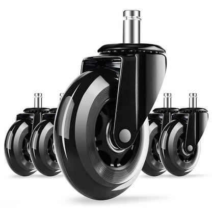 Lenkrolle Rollen 5er-Set, Rollen für Bürostühle