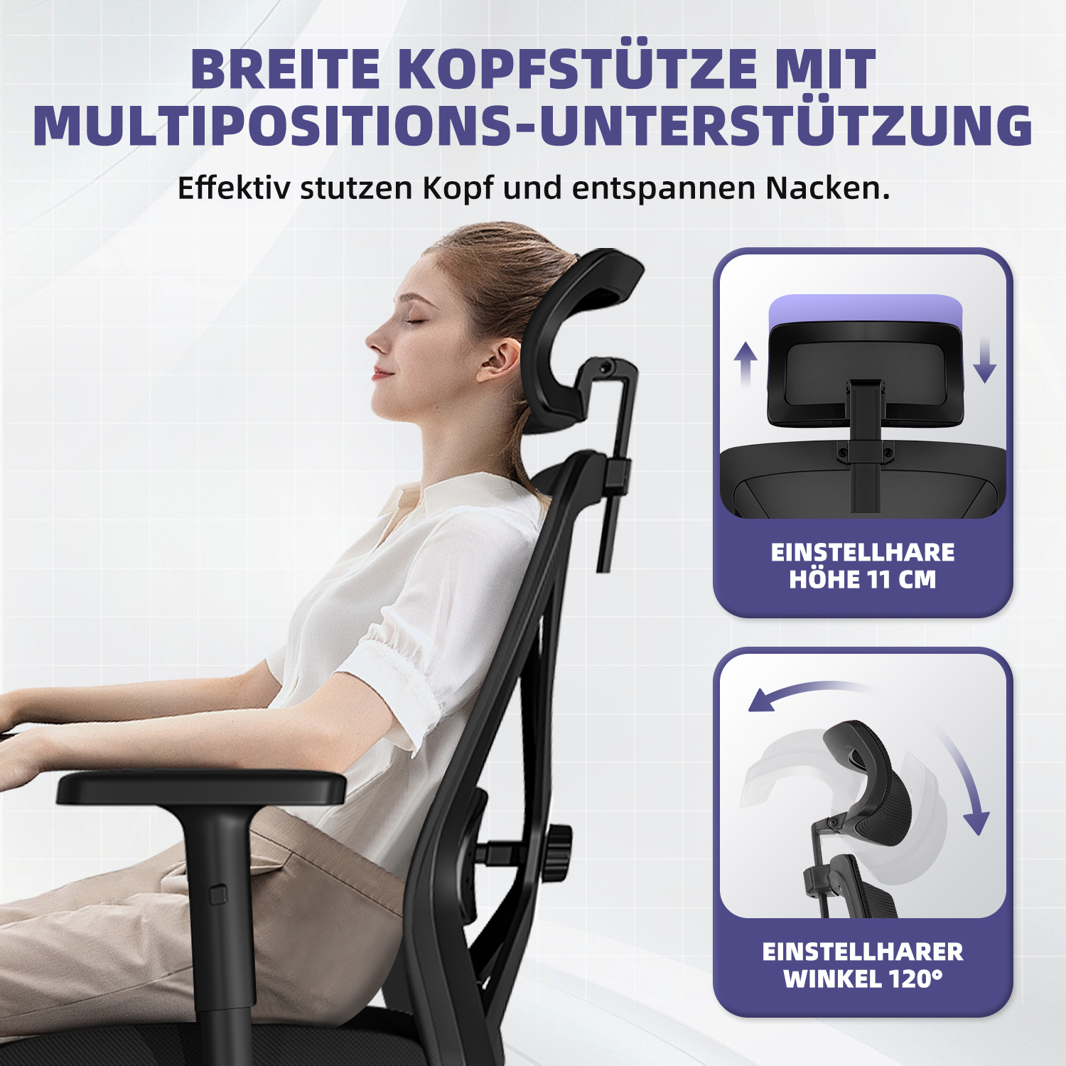 HR210 - Bürostuhl Ergonomischer Bürostuhl,Bürostuhl mit Weiches-3D-Lendenkissen 5 HR210 1
