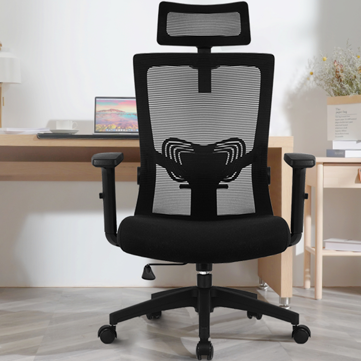 C12 - Bürostuhl Bürostuhl mit Gerauschlose Gummirollen,Ergonomischer Bürostuhl 8 c12 4