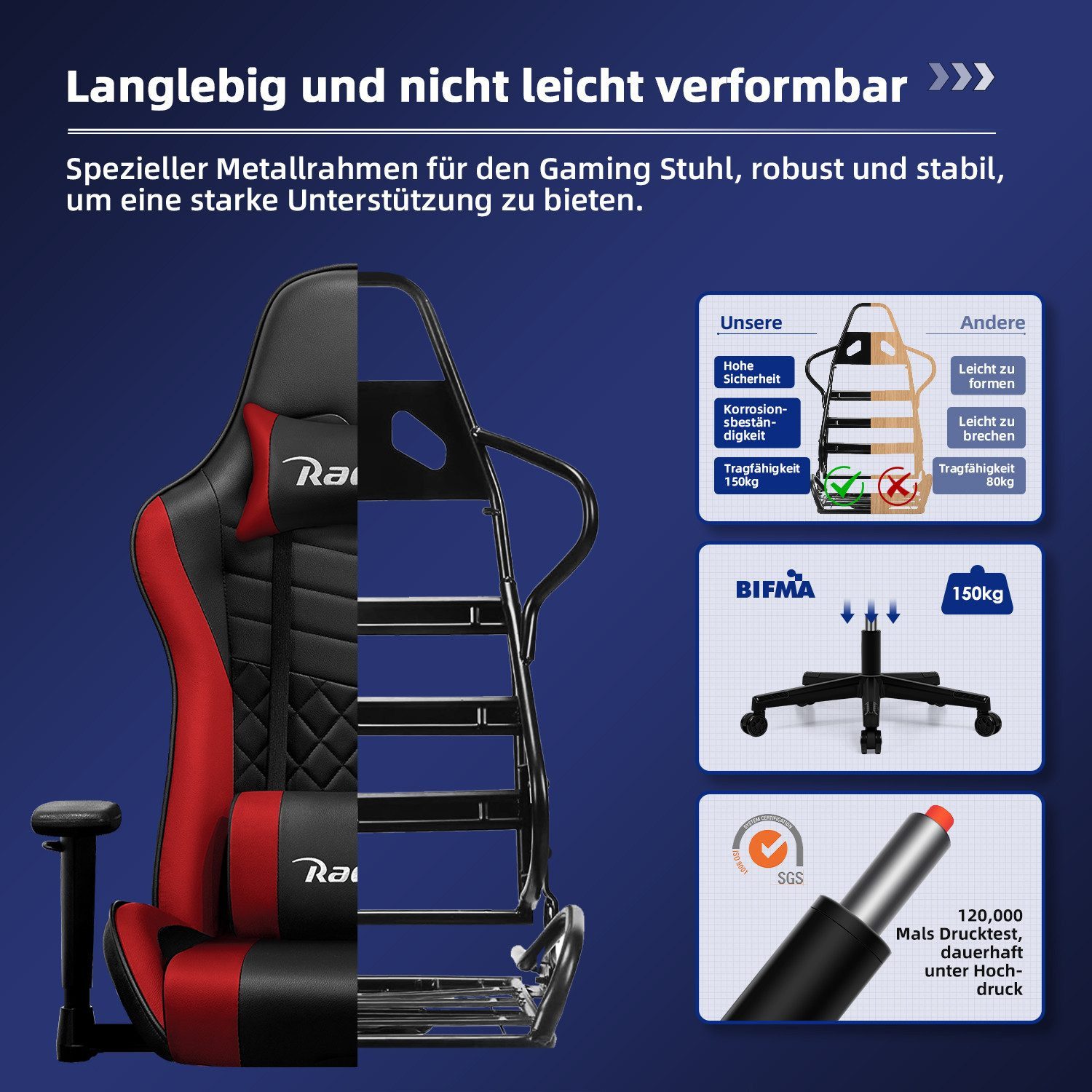 Gaming-Stuhl Gaming Stuhl Ergonomisch Gaming Chair Bürostuhl 5 yizi 121