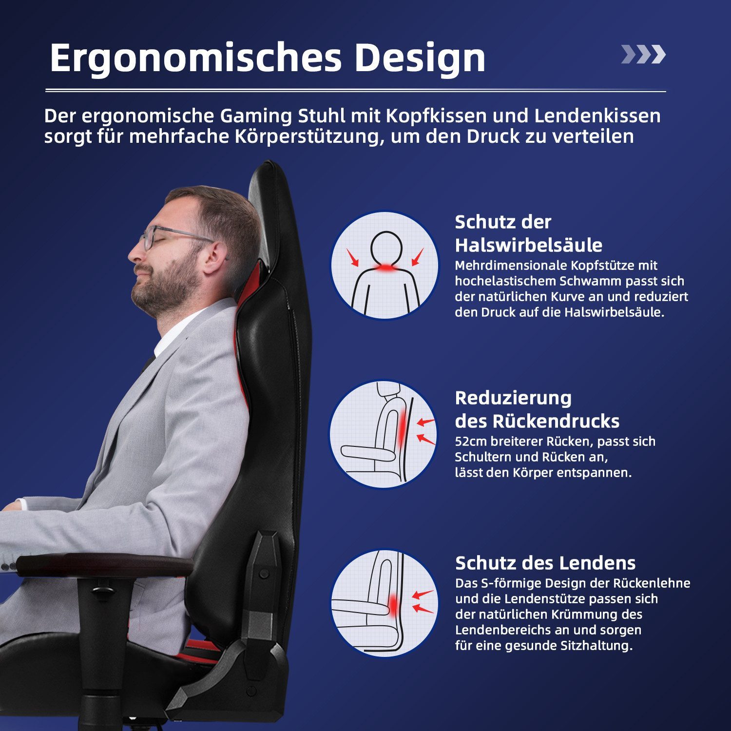 Gaming-Stuhl Gaming Stuhl Ergonomisch Gaming Chair Bürostuhl 7 yizi 123